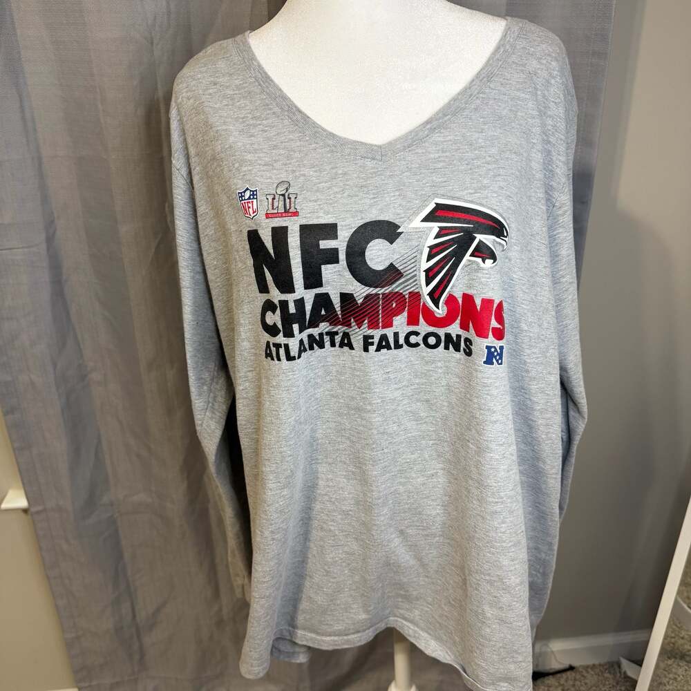 Fanatics Atlanta Falcons NFC Champions Super Bowl LI Long Sleeve V-Neck Shirt